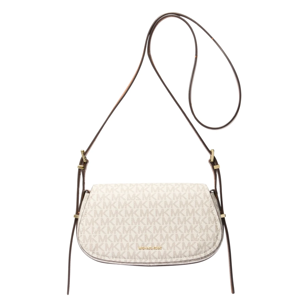 Michael Kors Women's Beige Lydia Small Signature Logo Crossbody Bag - Cross Body Bags - One Size - Bags