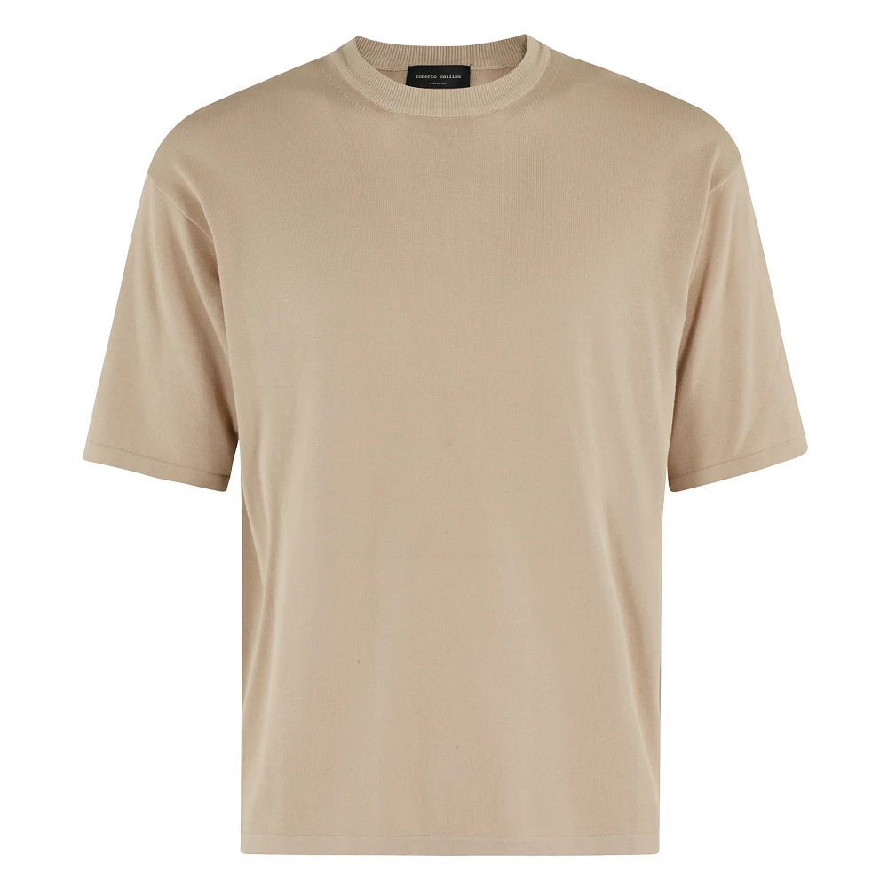 Roberto Collina Comfy Fit Crew Neck Sweater Brown Heren