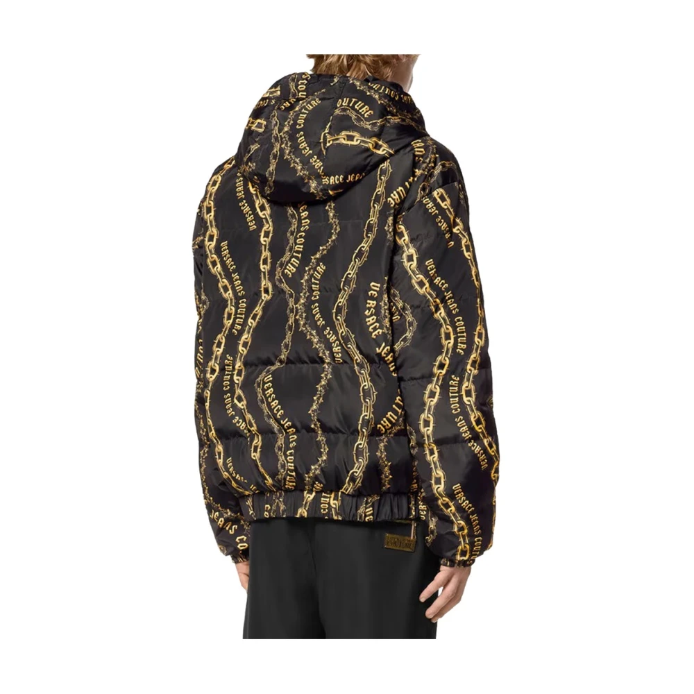 Versace Jeans Couture Zwarte Trendy Jas met Originele Details Multicolor Heren