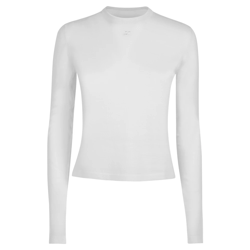 Courrèges Zachte wollen trui White Dames