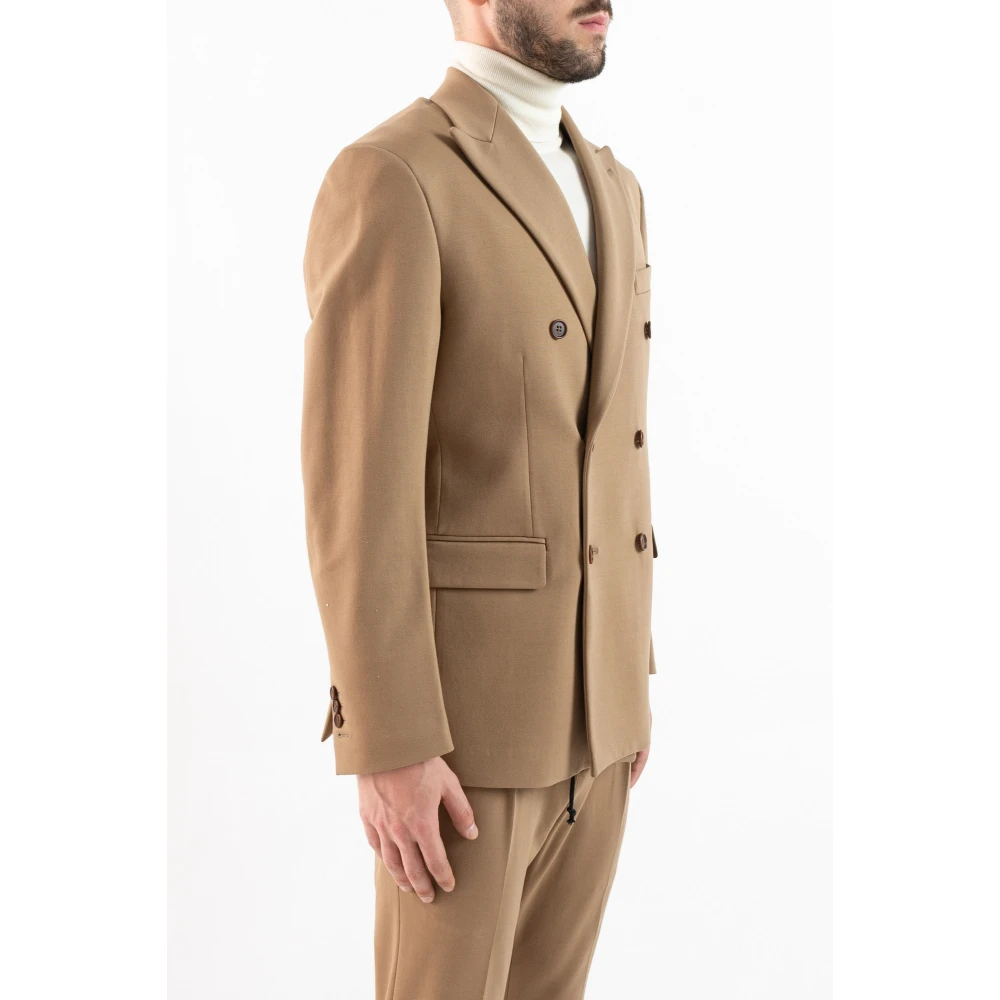 Corsinelabedoli Dubbelrijige jassen met revers Beige Heren
