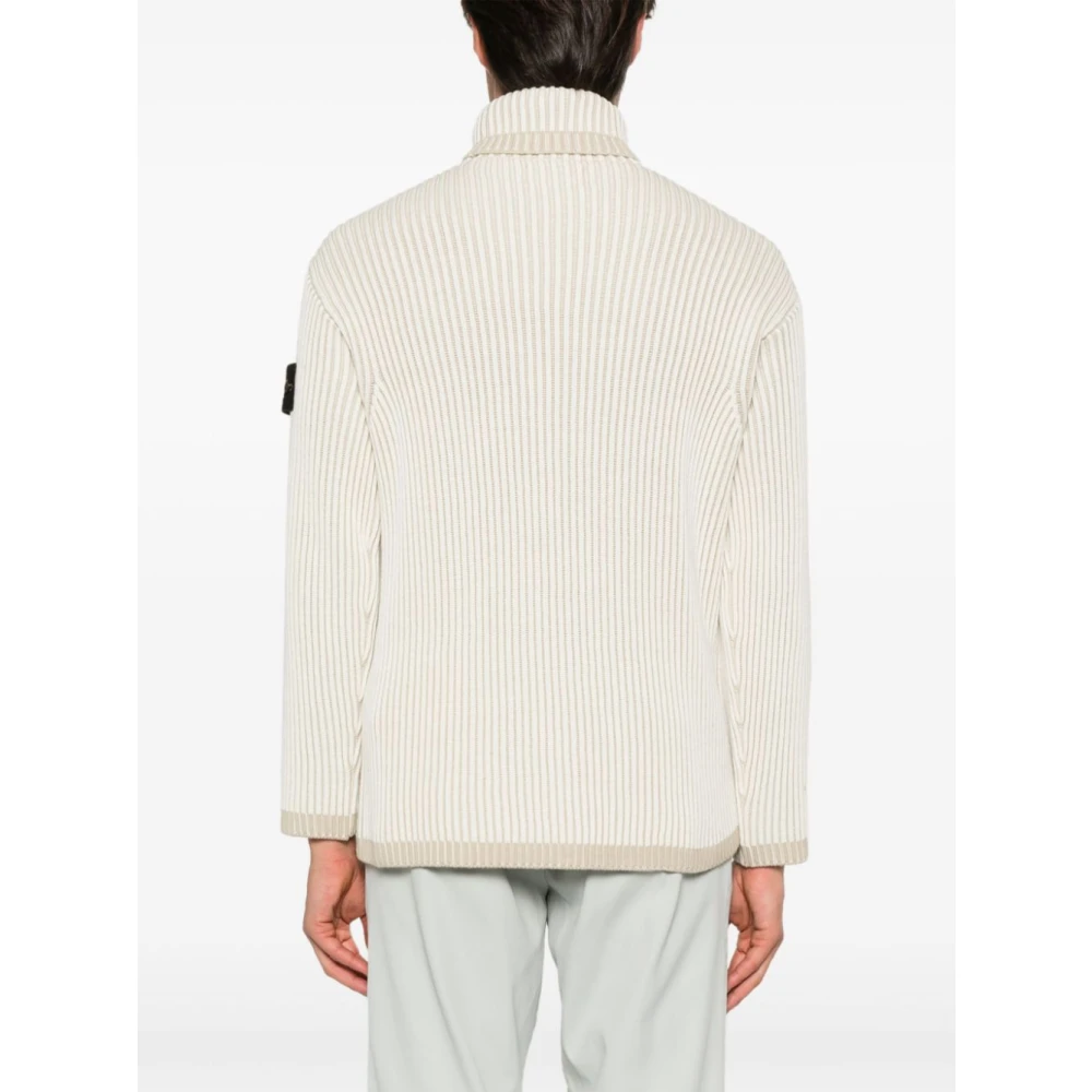 Stone Island Gebreide Coltrui Trui Beige Heren