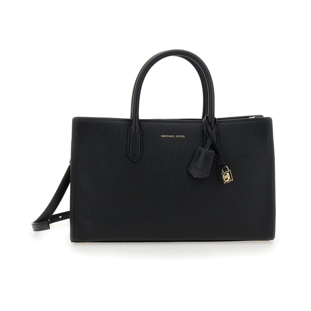 Michael Kors Svart Satchel Väska med Stil MD Black, Dam