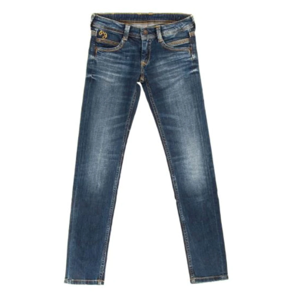 Pepe Jeans Blauwe Saturn Straight Leg Broek Blue Dames
