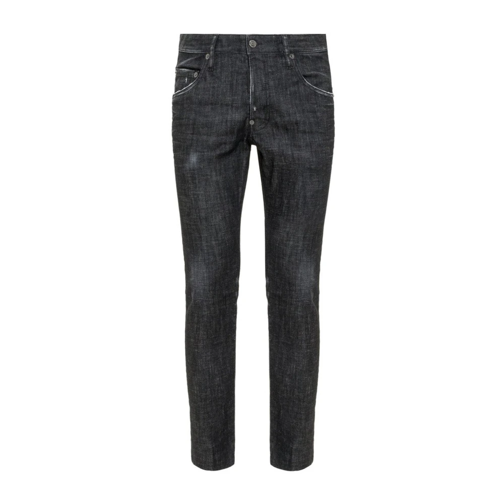 Dsquared2 , Slim Fit Jeans, Female, Black, M, Skater Denim Jeans Women