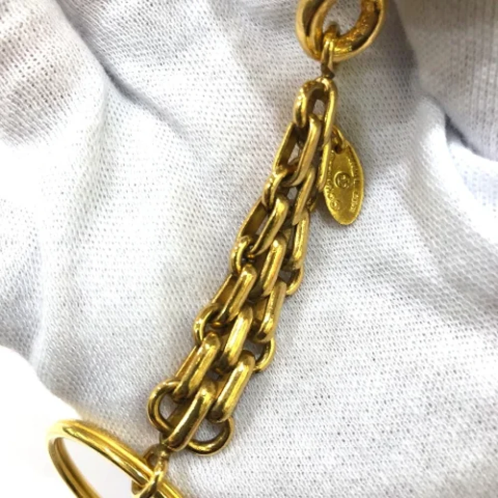 Chanel Vintage Pre-owned Metal key-holders Yellow Dames