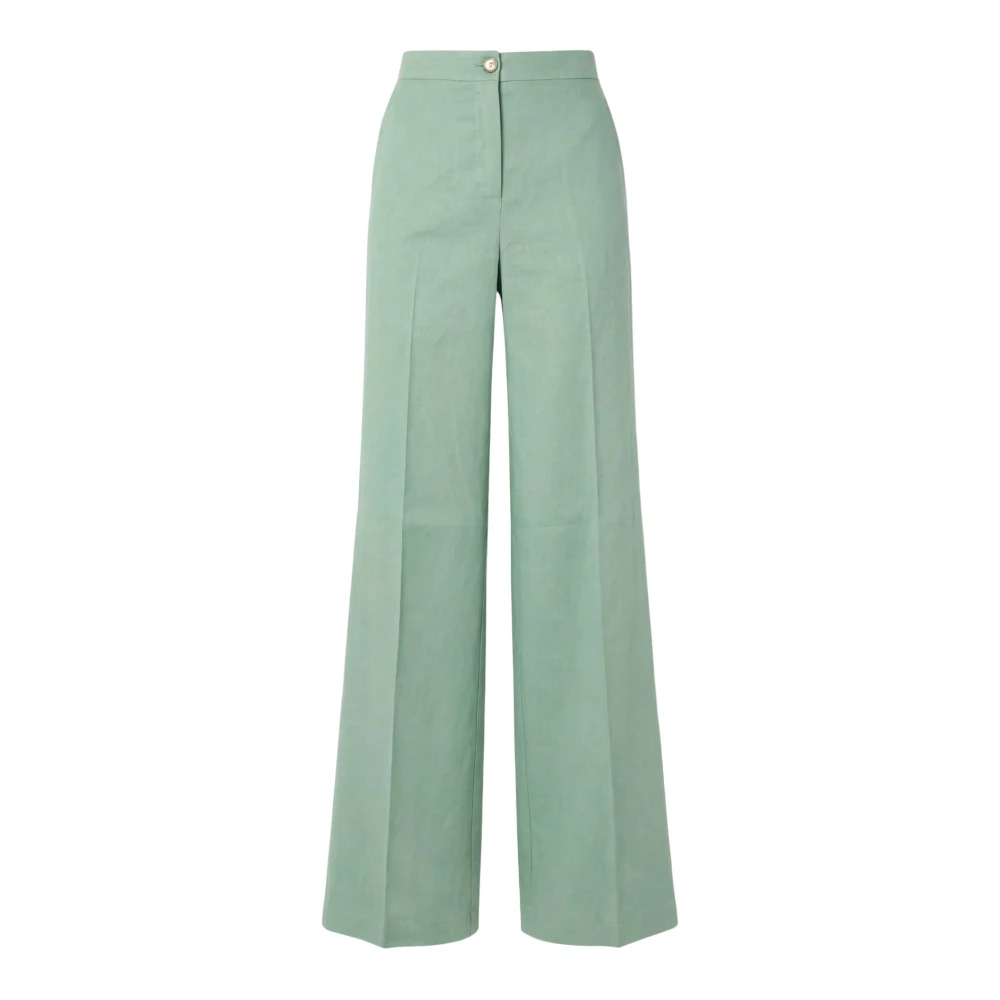 Pinko Women's Green Wide Trousers, S, Jacopone Pantalone