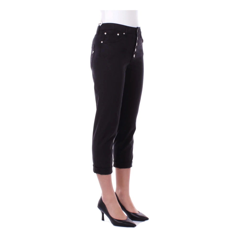 Dondup Zwarte Broek met Knopen Black Dames