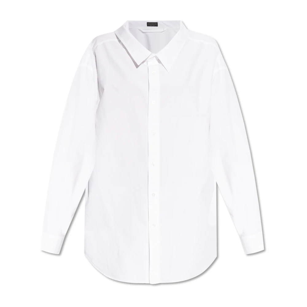 Balenciaga Loszittend overhemd White Dames