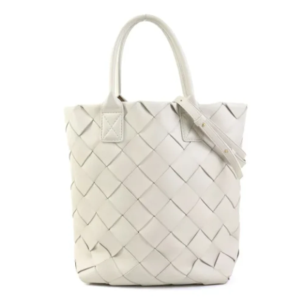 Bottega Veneta Vintage Pre-owned Leather handbags White Unisex