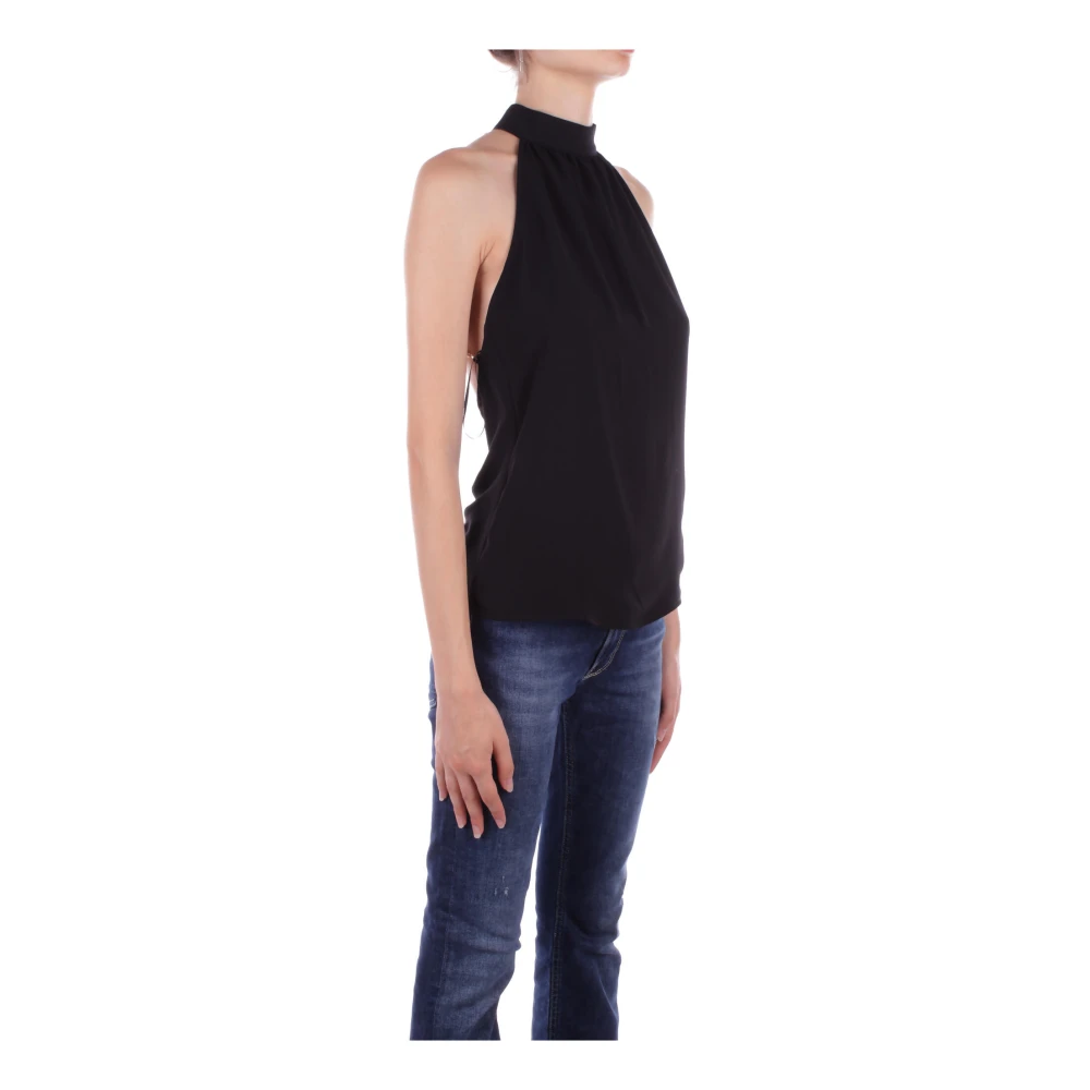Liu Jo Zwarte Top met Achterrits Black Dames
