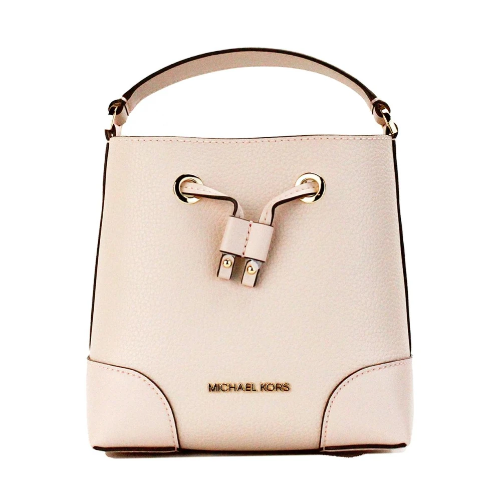 Michael Kors Pebble Leather Bucket Crossbody Tas Pink Dames