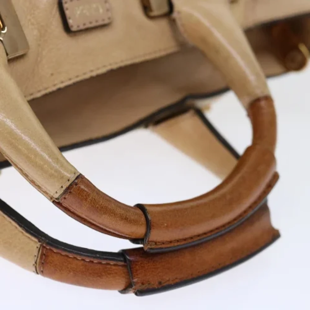 Chloé Pre-owned Leather handbags Beige Dames