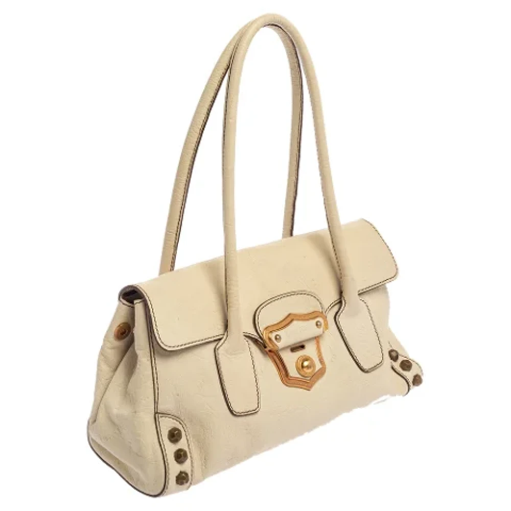 Miu Pre-owned Leather handbags White Dames