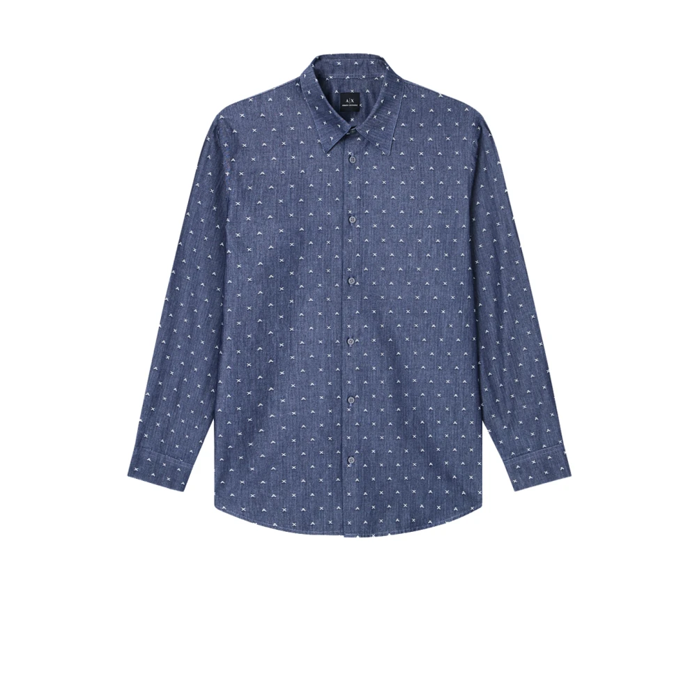 Armani Exchange Herren Blau Shirts, Sgröße: