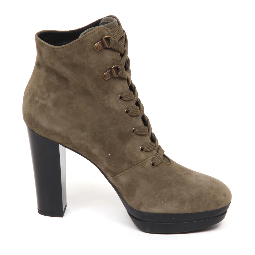 Hogan Women's Green Ankle Boot - Heeled Boots - 3 1/2 Uk - Shoes