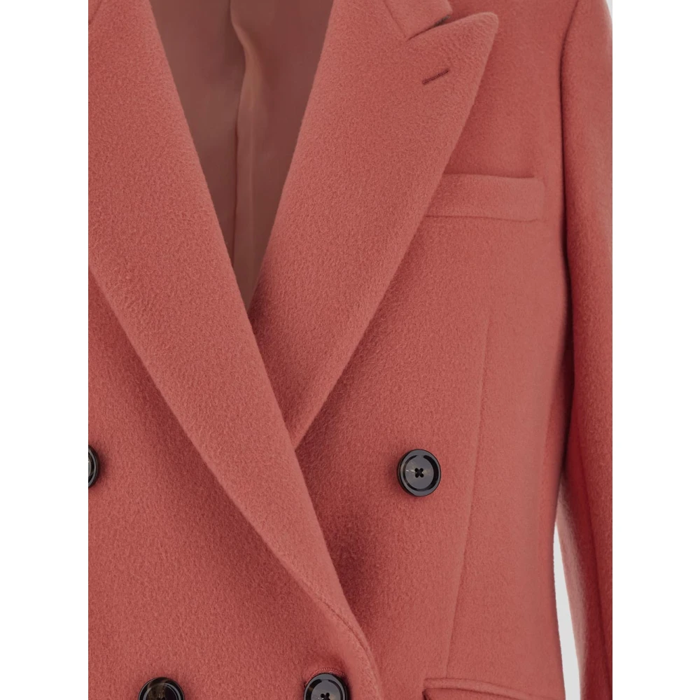 Lardini Double Breasted Wollen Blend Damesjas Pink Dames