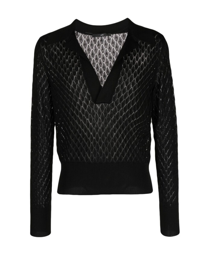 pull-en-tricot-noir-col-en-v