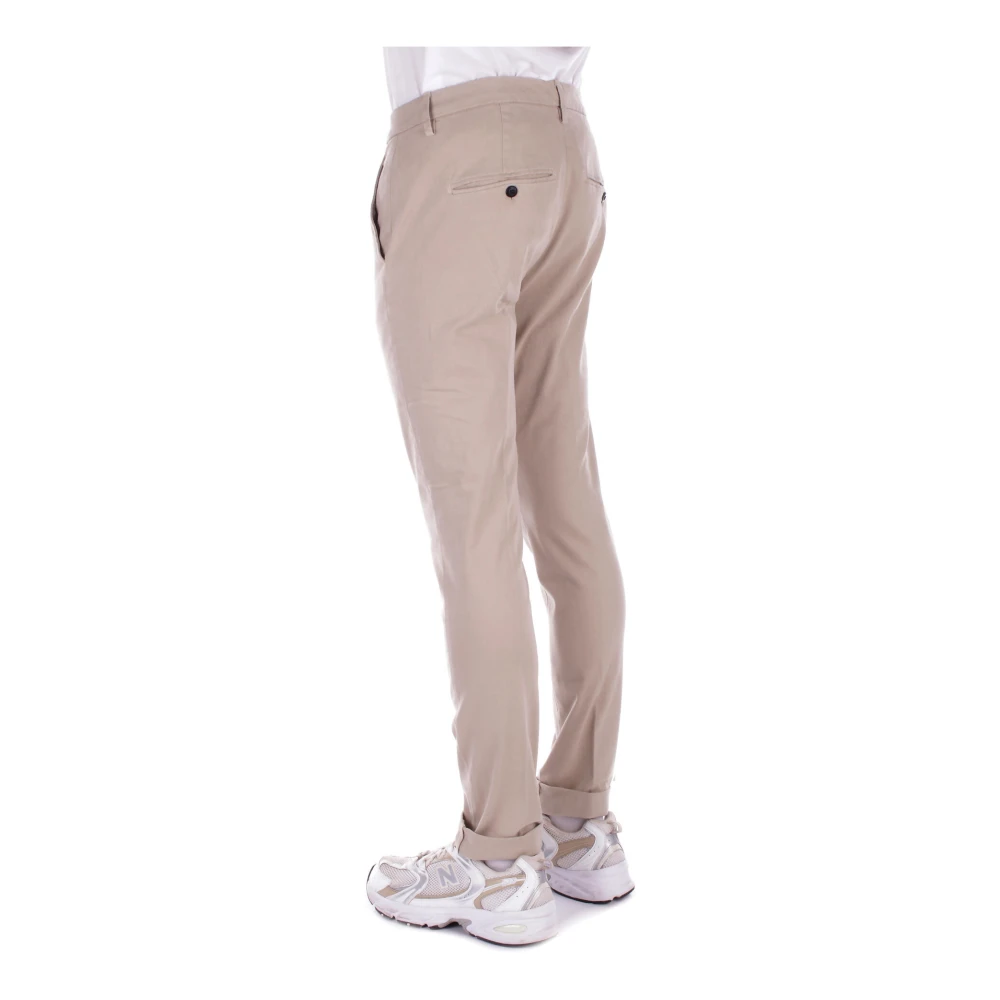 Dondup Beige Broek met Logo Rits Beige Heren