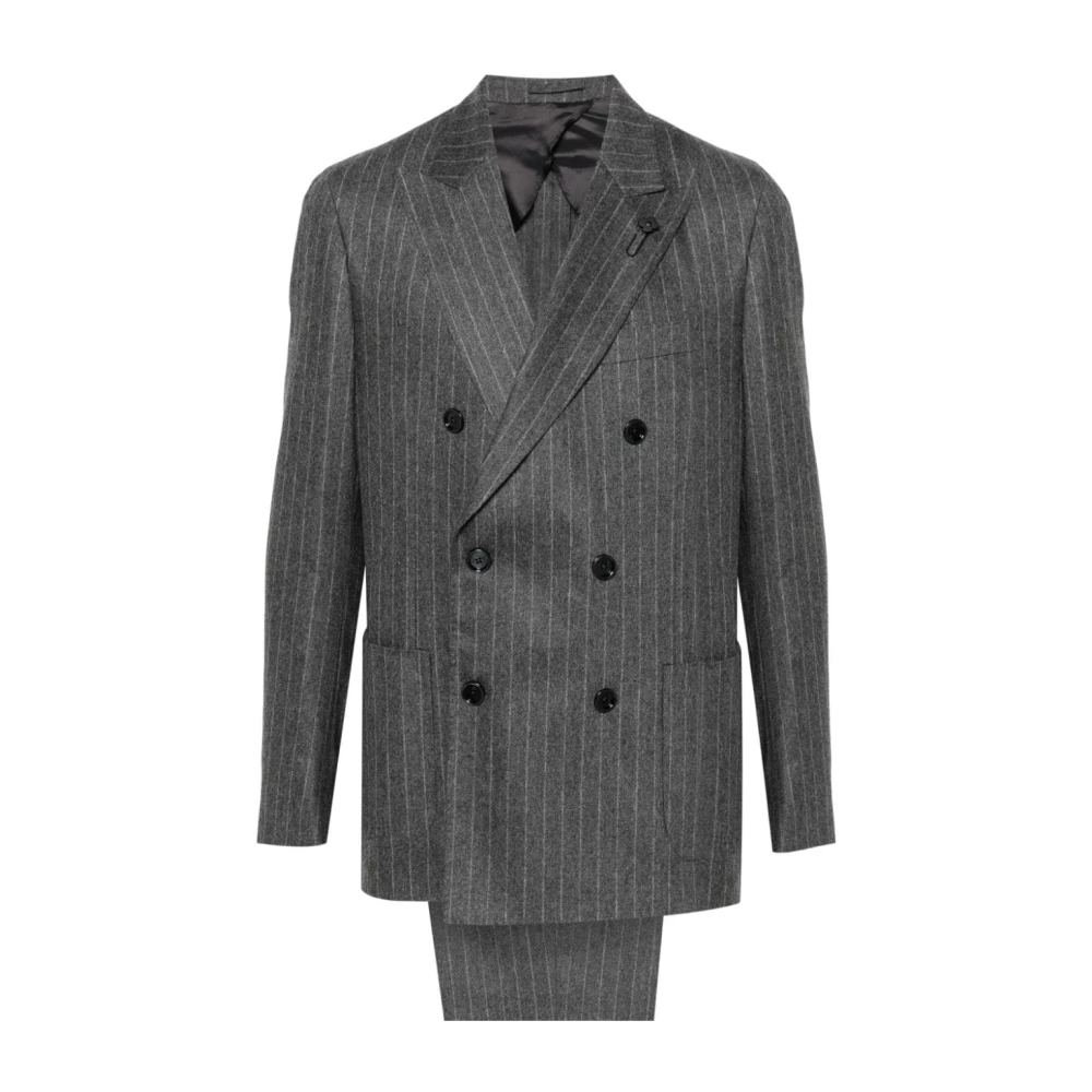 Lardini Elegante Grijze Jurk Gray Heren