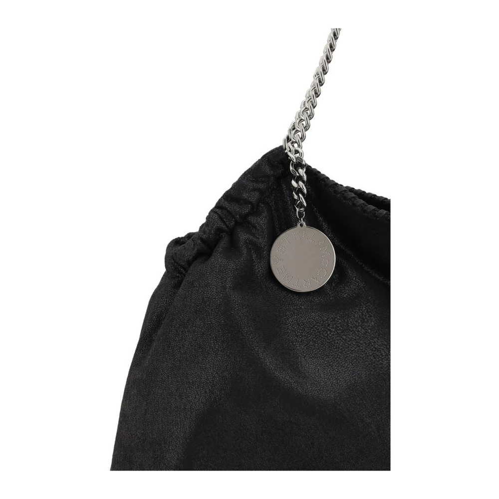 Stella Mccartney Schoudertas met kettinghandvat en magnetische sluiting Black Dames