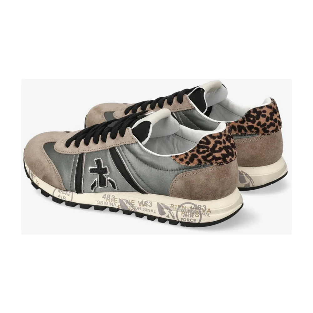 Premiata Grijze Suède en Stoffen Sneakers Multicolor Dames