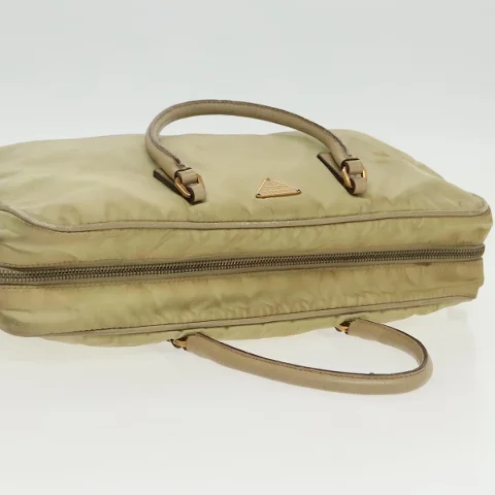 Prada Vintage Pre-owned Nylon prada-bags Beige Dames