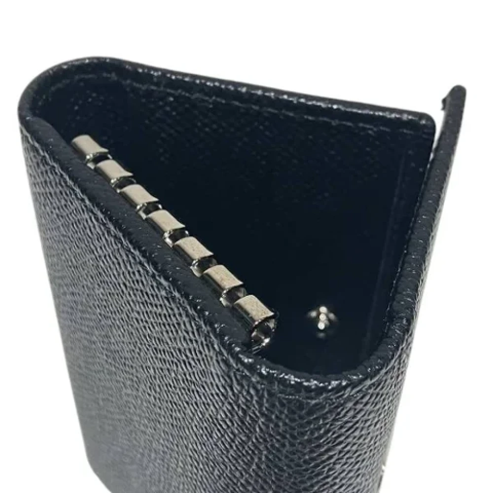 Bvlgari Vintage Pre-owned Leather key-holders Black Unisex