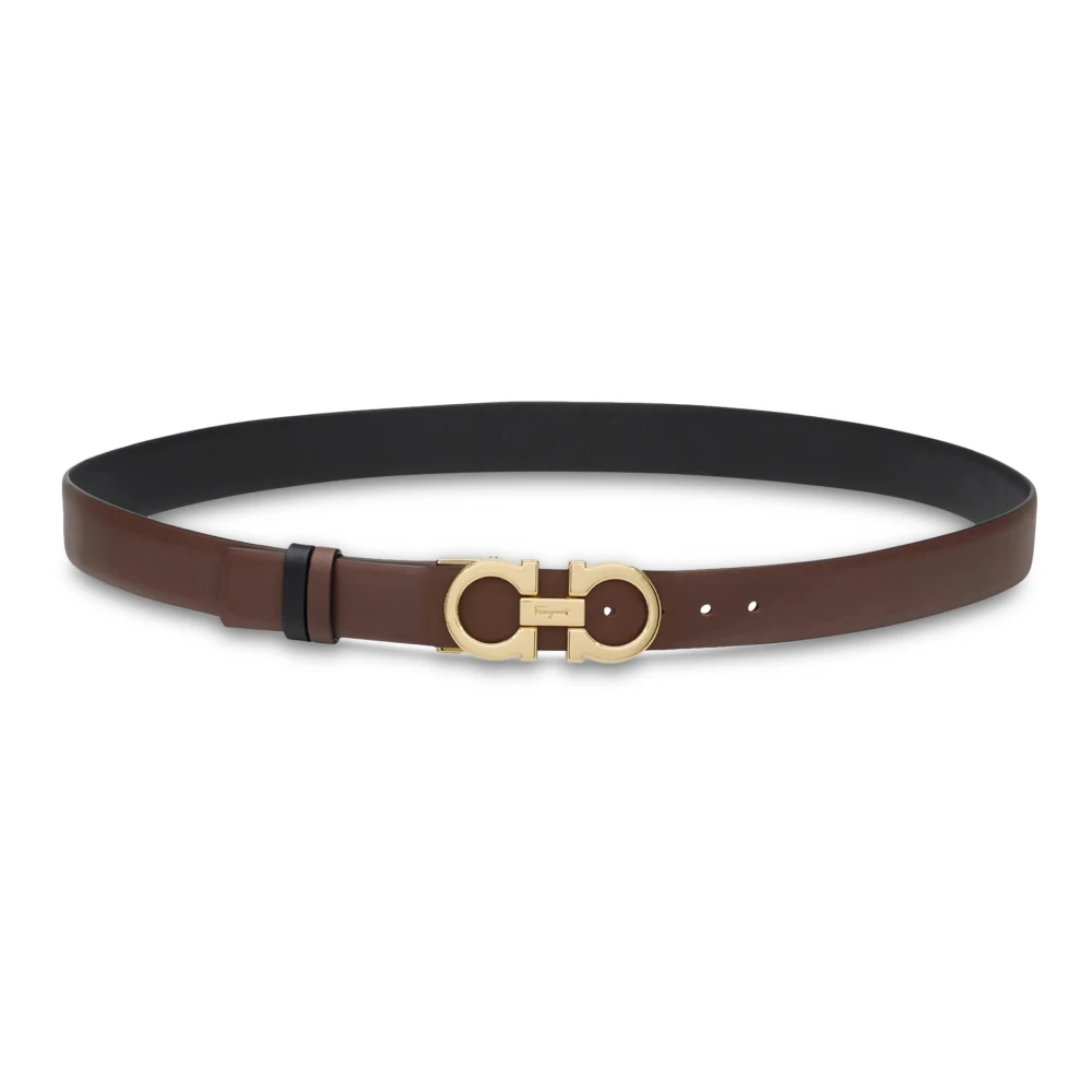 Ferragamo , Belts, Female, Brown, 100 Cm, Reversible Belt