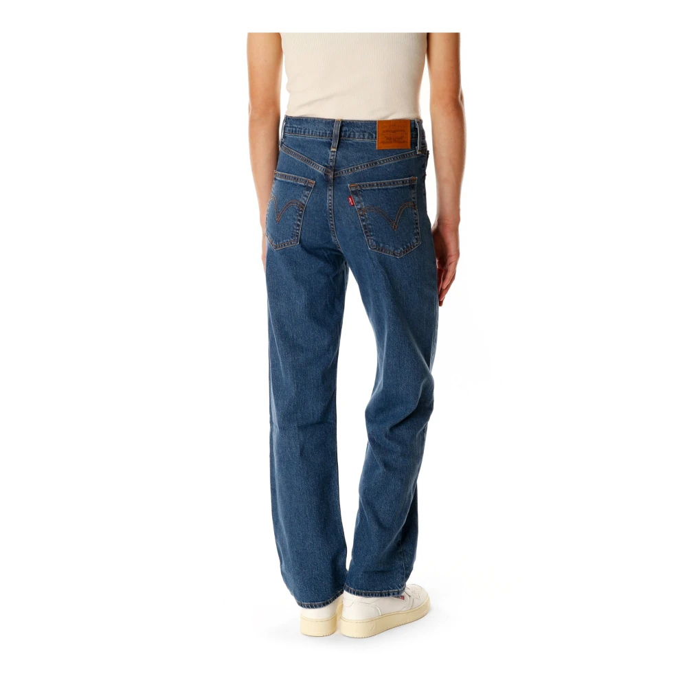 Levi's Hoge Taille Straight Fit Enkel Jeans Blue Dames