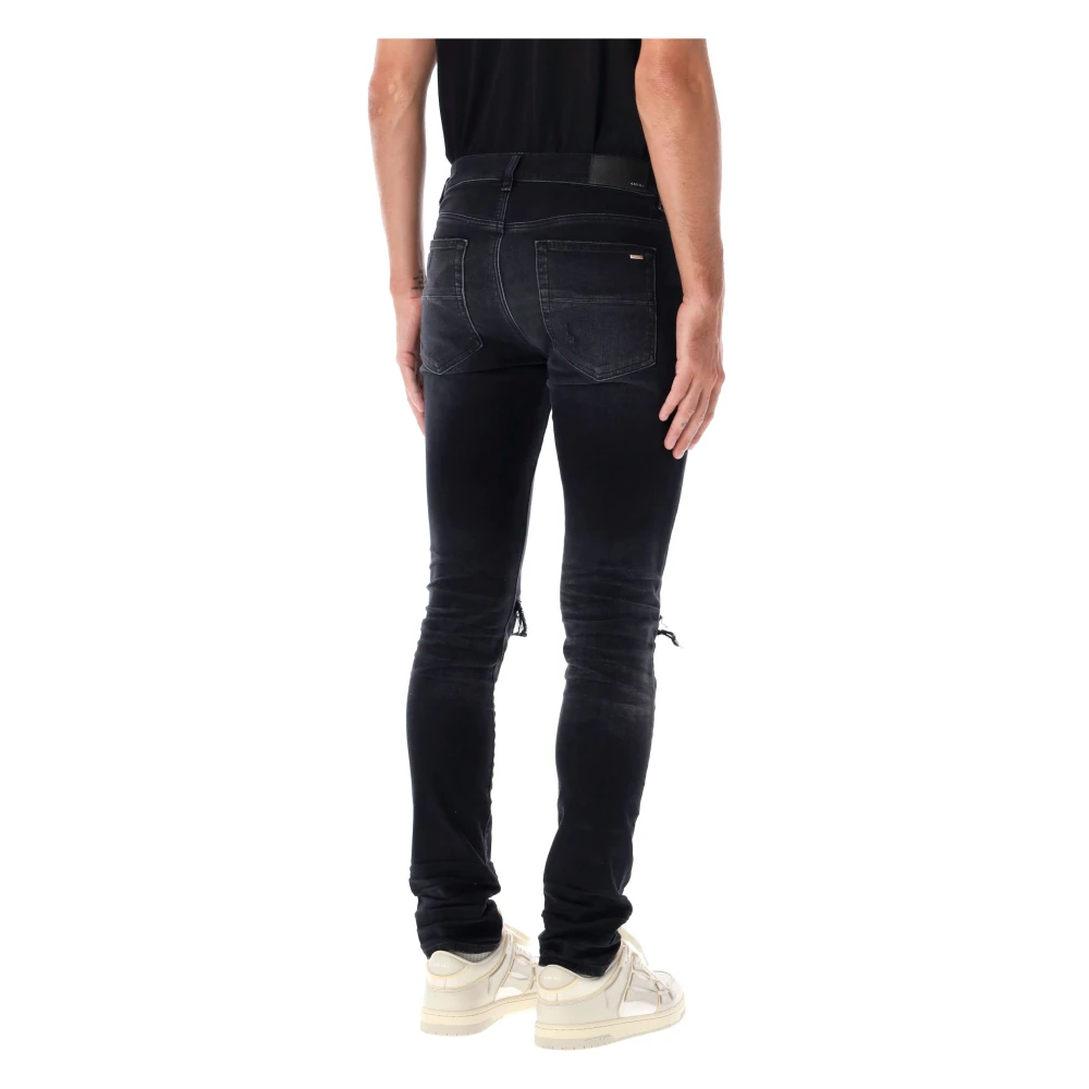 Amiri Vintage Zwarte Bandana Jacquard Skinny Jeans Black Heren