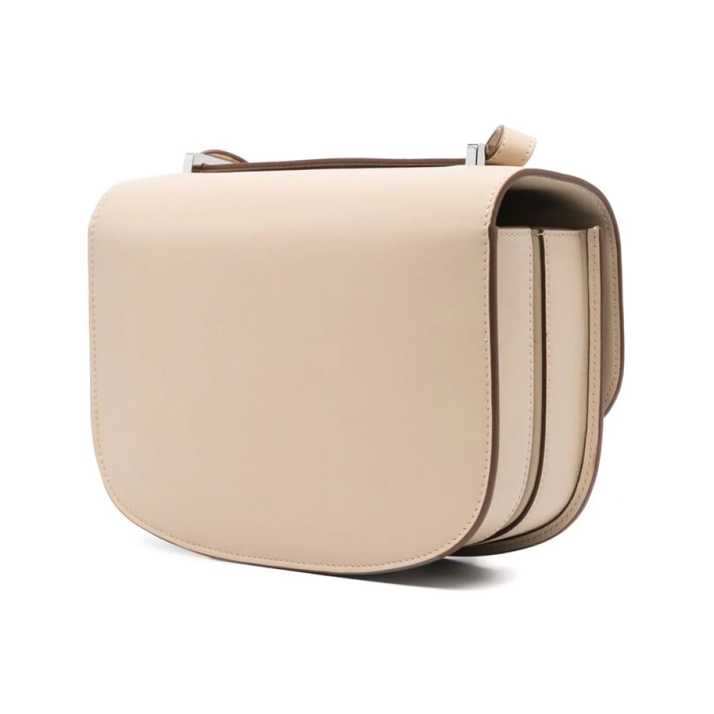 Savette Beige Schoudertas met Overslag Beige Dames