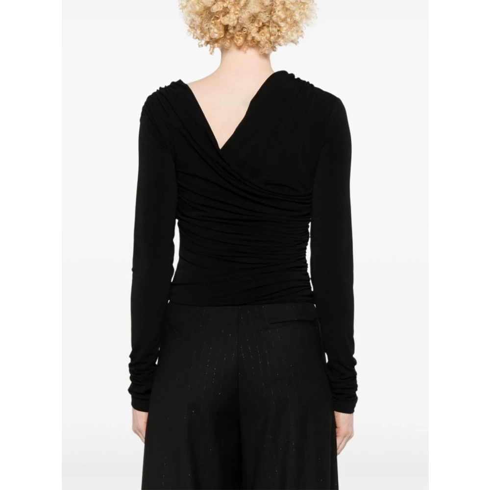 Andamane Off Shoulder Detail Top Black Dames
