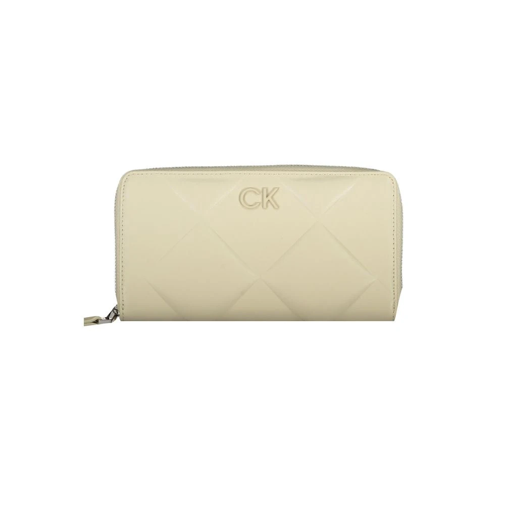 Calvin Klein Women's Beige Polyester Wallet With Rfid Block