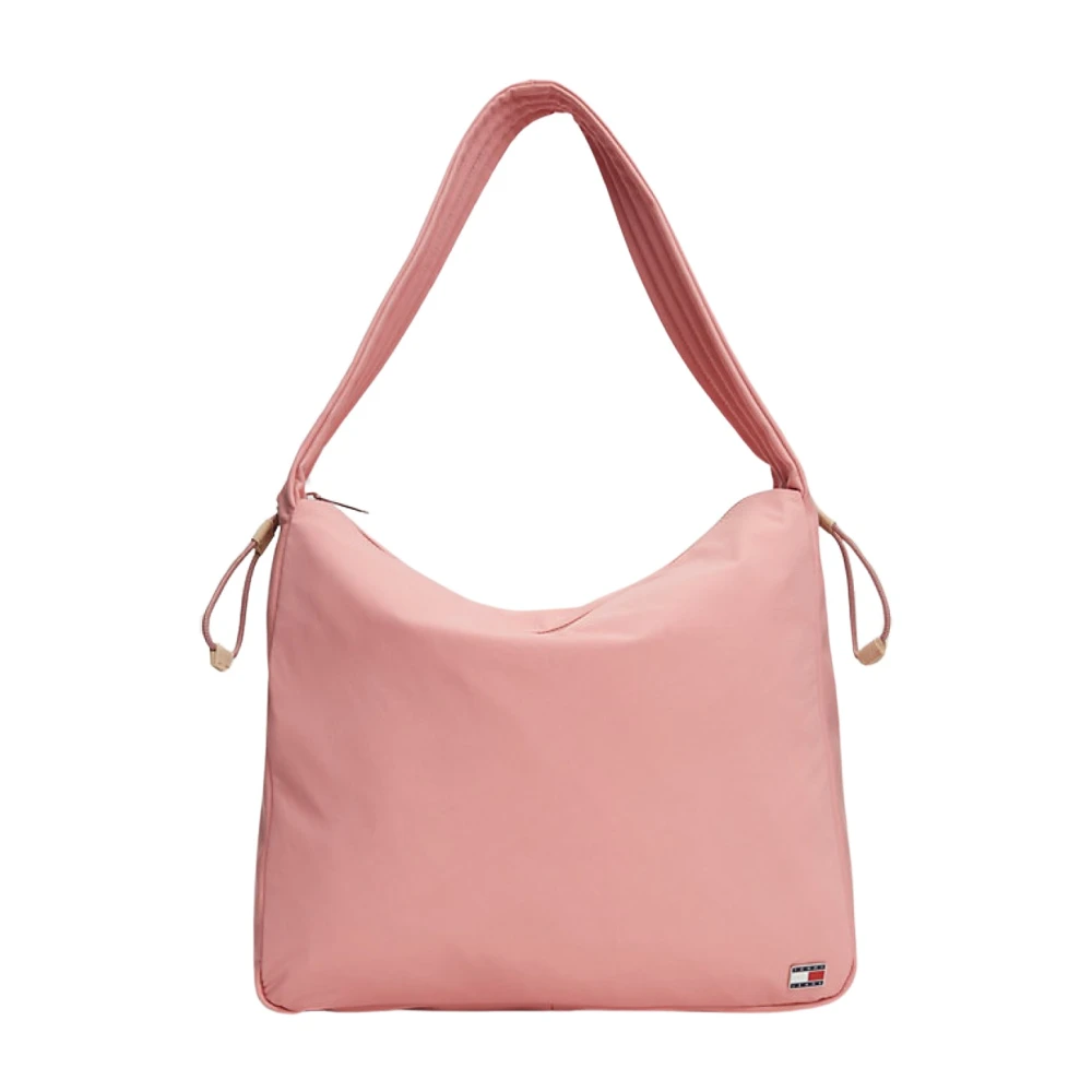 Tommy Jeans Roze Nylon Tote Tas Pink Dames