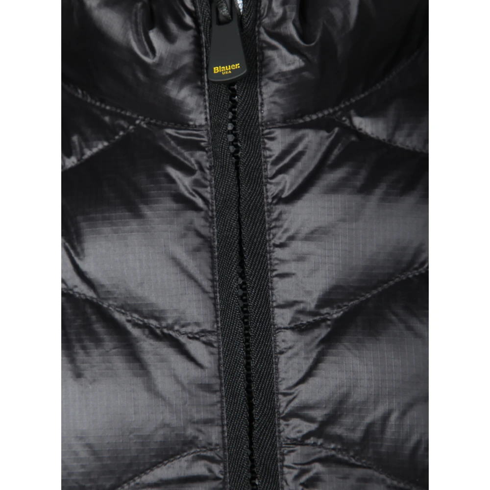Blauer Zwarte Donsvest Stedelijke Stijl Black Heren
