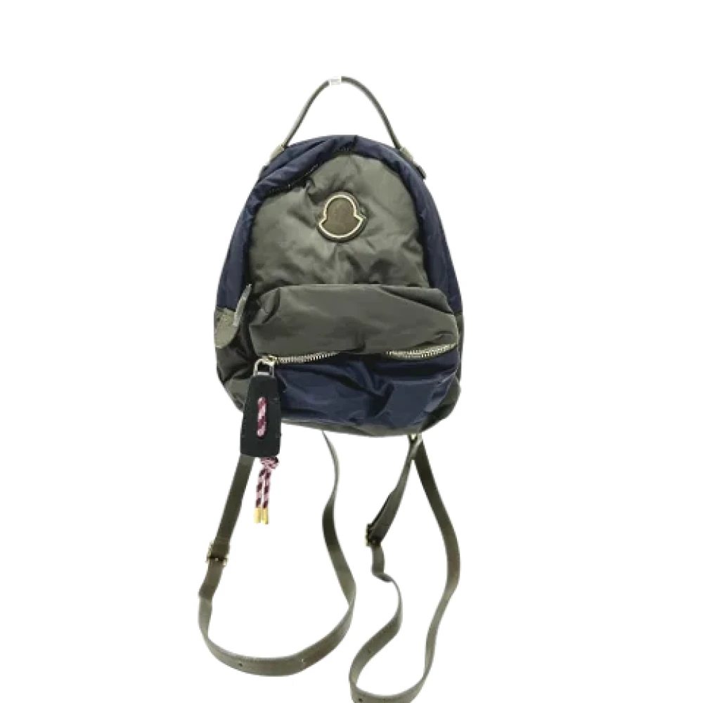 Moncler Pre-owned Fabric backpacks Blue Dames