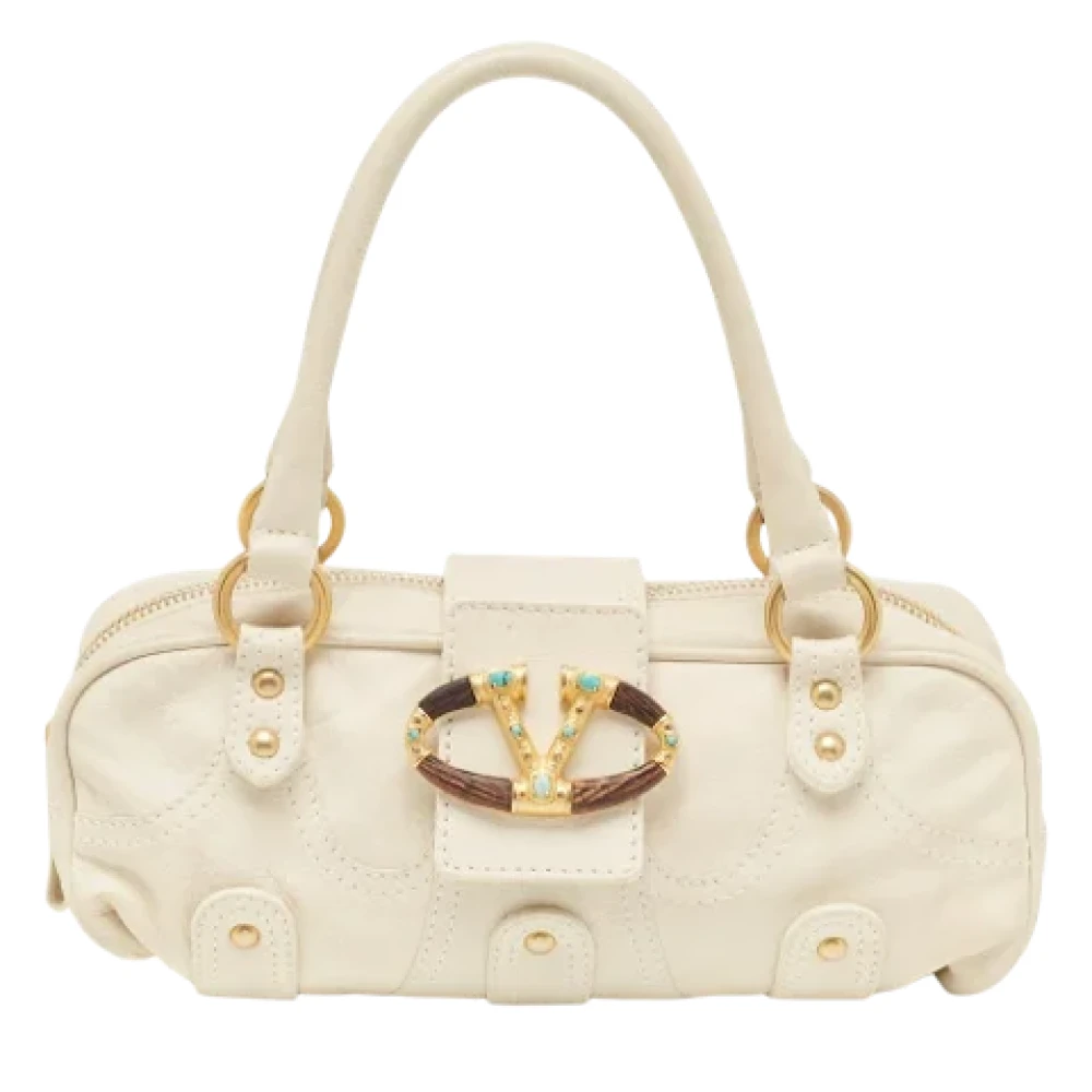 Valentino Vintage Pre-owned Leather shoulder-bags White Dames