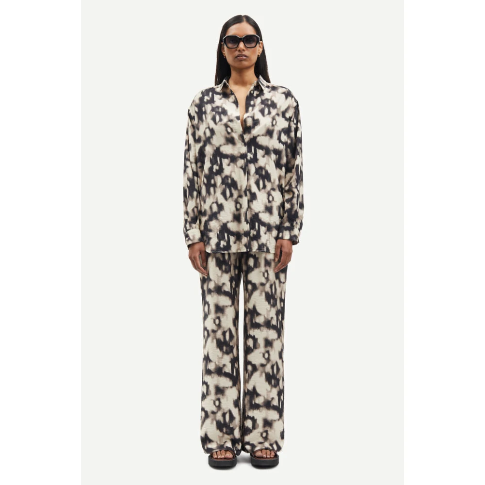 Samsøe Wijde Pijpen Broek Multicolor Dames
