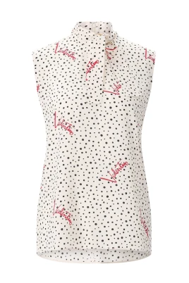 Sleeveless Silk Top