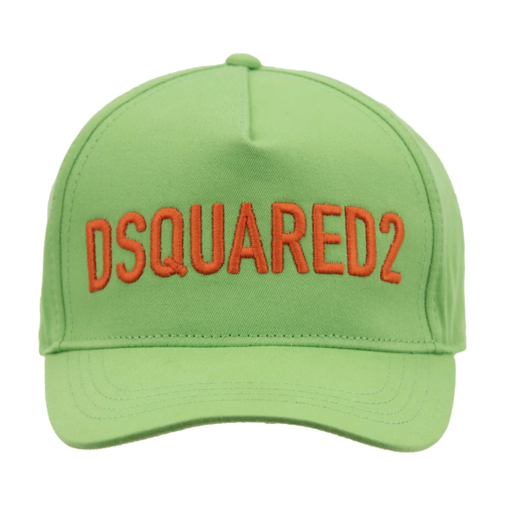 Dsquared2 Unisex Green Snapback Baseball Cap Embroidered Logo