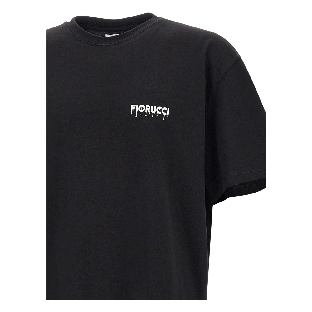 Fiorucci Heren Katoenen T-shirt Zwart Black Heren