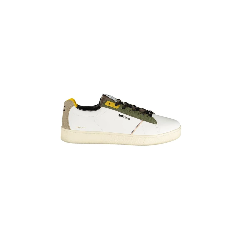 Gas Men's White Polyester Low-Top Sneakers