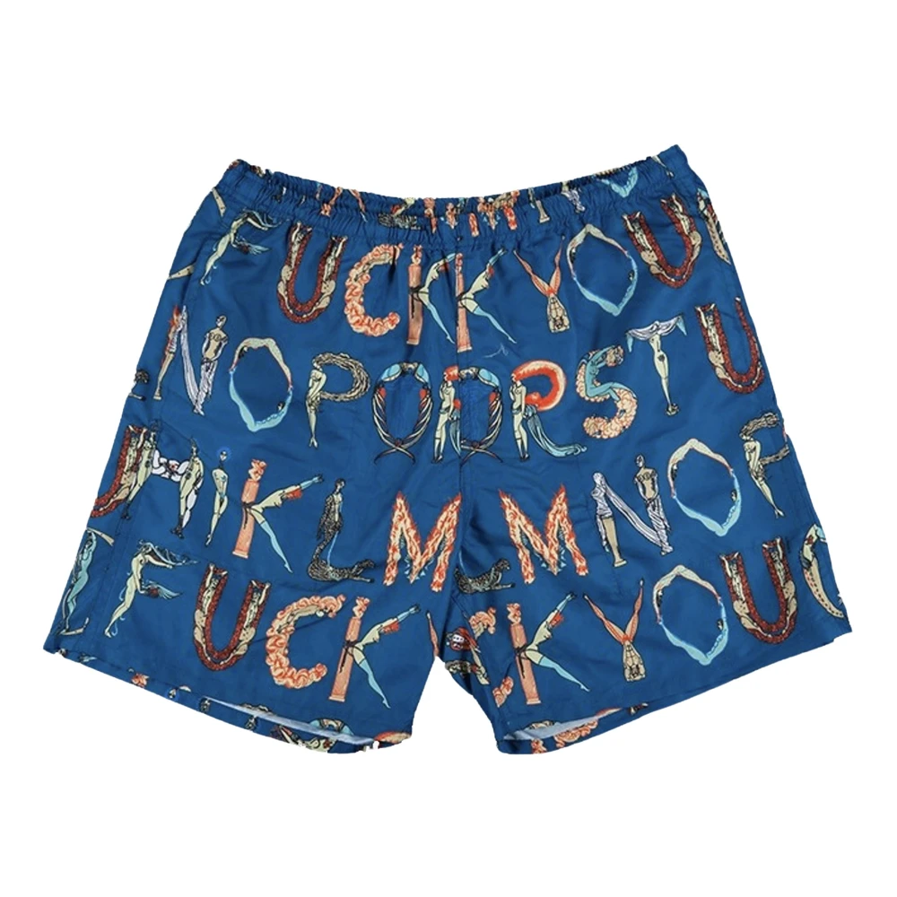 Supreme Alfabet Water Short Navy Limited Edition Blue Heren