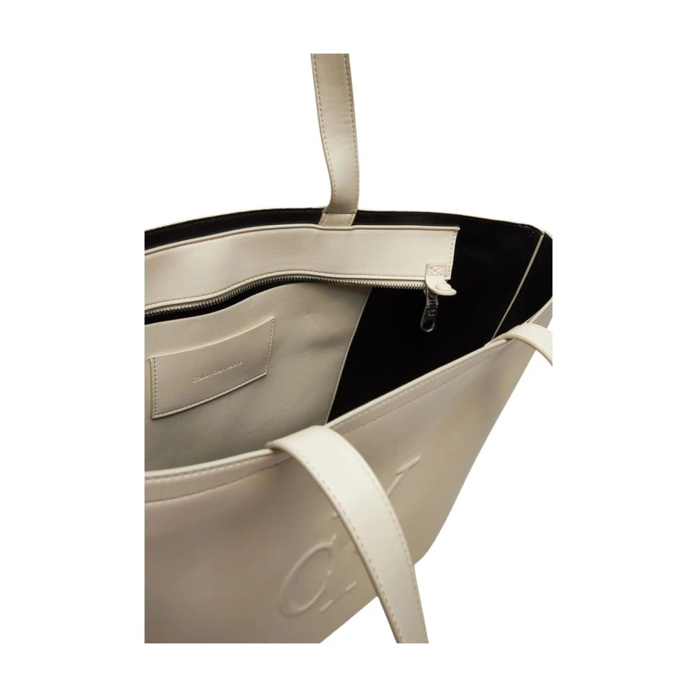 Calvin Klein Moderne Polyurethaan Handtas Beige Dames