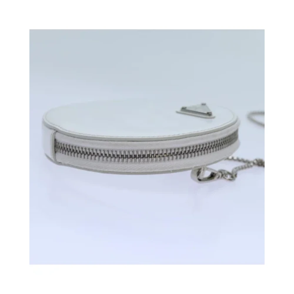 Prada Vintage Pre-owned Leather prada-bags White Dames