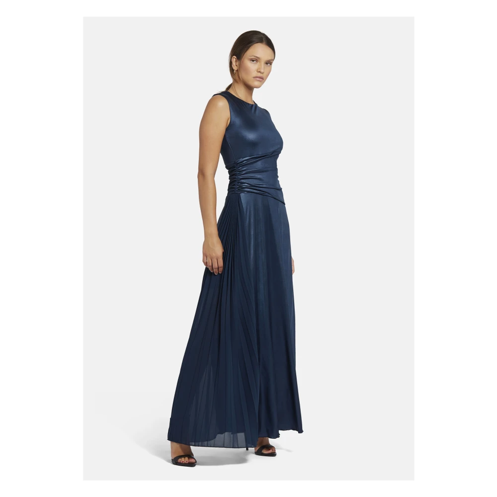 Nicowa Elegante Avondjurk met Plissé-Inzet Blue Dames