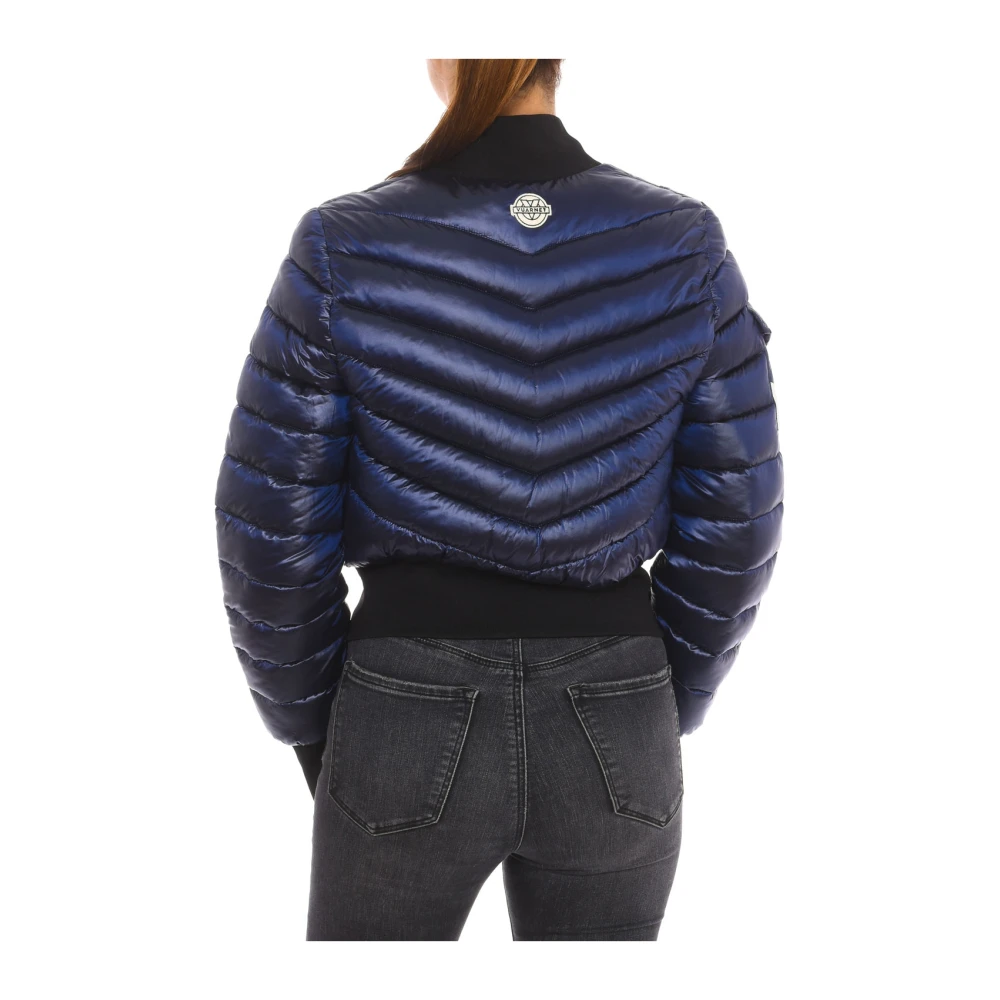Vuarnet Gewatteerde jas met ronde hals rits Blue Dames