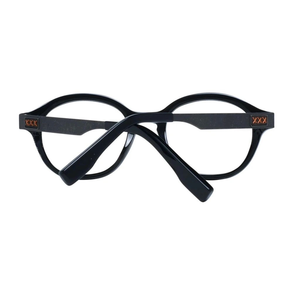 Ermenegildo Zegna Ronde Hoorn Optische Monturen Black Heren