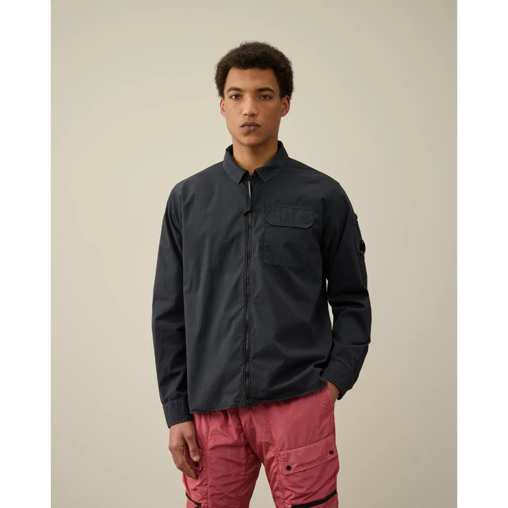 C.P. Company Gabardine Utility Overhemd Blue Heren